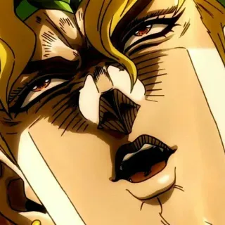 🥵 f06c11e5 Dio Brando JoJo's Bizarre Adventure 디오, 애니메이션, 만화, 죠죠의 기묘한 모험, 악당, 스티커 telegram sticker