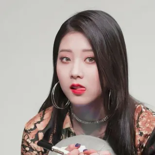 🌷 fea50a4e женщина, портрет, макияж, помада, девушка, кореянка telegram sticker