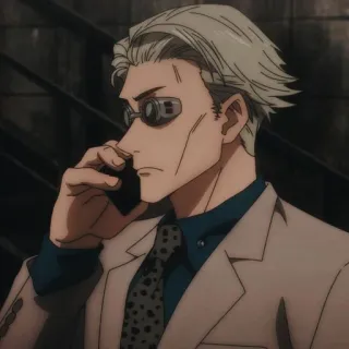 🕶 a8cabe4c Kento Nanami Jujutsu Kaisen 动漫, 七海建人, 咒术回战, 角色, 男人, 眼镜, 西装 whatsapp sticker