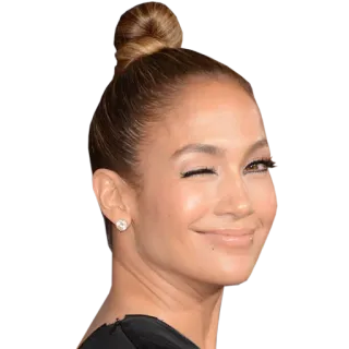 😉 844a54f9 Jennifer Lopez 名人, 女性, 歌手, 女演员, 眨眼, JLo telegram sticker