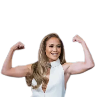 💪 a5ef7c11 Jennifer Lopez 珍妮弗·洛佩兹, jlo, 歌手, 女演员, 名人, 肌肉, 二头肌, 强壮, 健身 telegram sticker