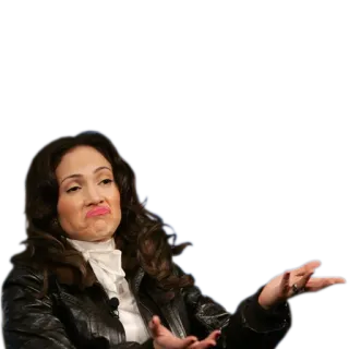 🙄 cf33caf4 女人, 困惑, 不确定, 表情, 手势 telegram sticker