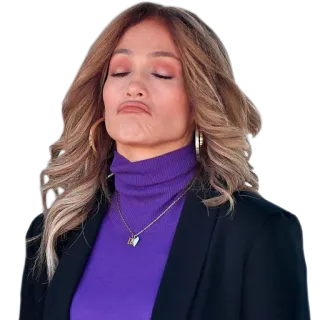 💁 e11ec5c2 Jennifer Lopez 珍妮弗·洛佩兹, 名人, 歌手, 演员, 表情, 撅嘴, 女人 telegram sticker