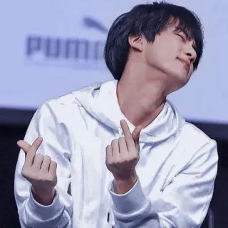 🍁 94929b3f Jin kpop, jin, bts, finger heart, asia, penyanyi telegram sticker