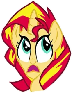 😒 31787101 Sunset Shimmer My Little Pony Kreskówka, Kucyk, Anime, Przyjaźń, Magia, Sunset Shimmer telegram sticker