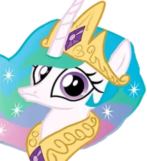 🙁 6f493713 Princess Celestia My Little Pony księżniczka, kreskówka, Celestia, jednorożec, kucyk, My Little Pony telegram sticker