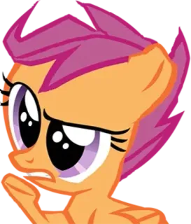 🤔 70698ba2 Scootaloo My Little Pony kreskówka, kucyk, Scootaloo, smutny, płaczący telegram sticker