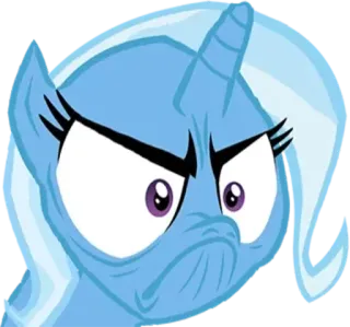 😡 7f539a33 kreskówka, zły, kucyk, Trixie, My Little Pony telegram sticker