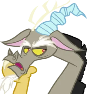 😒 8bbc6a37 Discord My Little Pony: Friendship is Magic kreskówka, animacja, serial TV, fantasy, smok, Discord telegram sticker