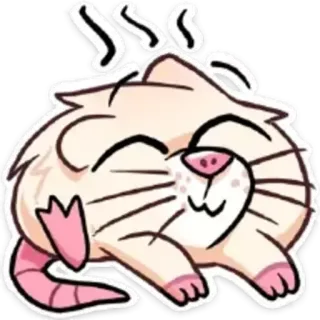 😊 6aa35a7e hamster, animal, mignon, endormi, animal de compagnie, kawaii, dessin animé telegram sticker