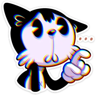 🤔 ece8f32f dessin animé, chat, autocollant, personnage, illustration, animation telegram sticker