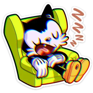 🥱 6e9d66d6 ZZZZ 만화, 수면, 의자, 귀여운, 낮잠, 휴식 telegram sticker