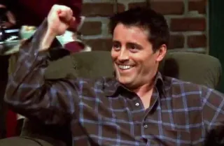 💪 7a527290 Joey Tribbiani Friends Joey, Przyjaciele, Serial TV, Sitcom, Świętowanie, Matt LeBlanc telegram sticker