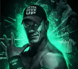 💚 2dcc0a32 John Cena NEVER GIVE UP 레슬링, 운동선수, 존 시나, WWE, 포기하지 마 telegram sticker