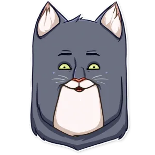 🙃 863999be kucing, hewan, stiker, kartun, imut, kucing abu-abu telegram sticker
