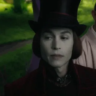 🎩 13fd605b Willy Wonka Charlie and the Chocolate Factory 威利·旺卡, 巧克力, 工厂, 约翰尼·德普, 电影 whatsapp sticker