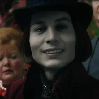 🎩 27a20b4c Willy Wonka Charlie and the Chocolate Factory 威利·旺卡, 巧克力工厂, 约翰尼·德普, 电影, 角色 whatsapp sticker