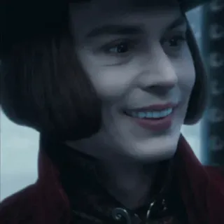 🎩 324a69b4 Willy Wonka Charlie and the Chocolate Factory 威利·旺卡, 查理和巧克力工厂, 约翰尼·德普, 电影, 角色 whatsapp sticker