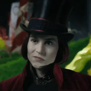 🎩 4a1e01b2 Willy Wonka Charlie and the Chocolate Factory 威利·旺卡, 巧克力, 糖果, 高顶礼帽, 奇幻 whatsapp sticker