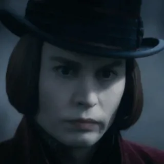 🎩 553f4c5d Willy Wonka Charlie and the Chocolate Factory 威利·旺卡, 约翰尼·德普, 查理和巧克力工厂, 巧克力, 电影角色 whatsapp sticker