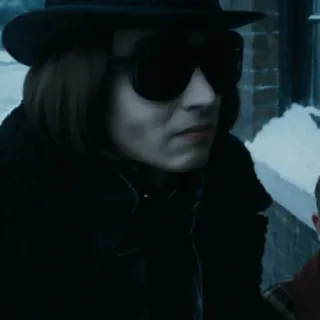 🎩 67da10b3 Willy Wonka Charlie and the Chocolate Factory 威利·旺卡, 巧克力工厂, 电影, 角色, 帽子, 眼镜 whatsapp sticker