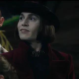 🎩 6b59e7a5 Willy Wonka Charlie and the Chocolate Factory 威利·旺卡, 巧克力, 约翰尼·德普, 电影 whatsapp sticker