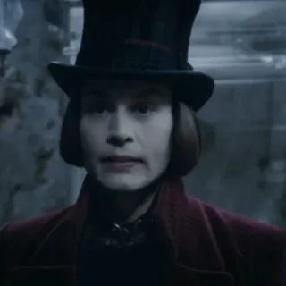 🎩 b11e7647 Willy Wonka Charlie and the Chocolate Factory 威利·旺卡, 巧克力, 工厂, 高顶礼帽, 电影, 角色 whatsapp sticker