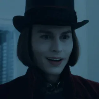 🎩 dafbafb2 Willy Wonka Charlie and the Chocolate Factory 威利·旺卡, 巧克力工厂, 高礼帽, 电影, 角色 whatsapp sticker