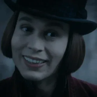 🎩 f476b294 Willy Wonka Charlie and the Chocolate Factory 威利·旺卡, 巧克力, 工厂, 约翰尼·德普, 电影 whatsapp sticker