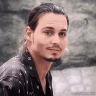 😏 2ce4de10 Johnny Depp actor, celebrity, portrait telegram sticker
