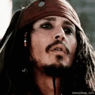 😏 4b2c1817 Jack Sparrow Pirates of the Caribbean pirate, character, movie, captain, jack sparrow telegram sticker