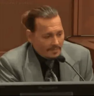 😏 6e822b3d Johnny Depp actor, courtroom, celebrity, man telegram sticker