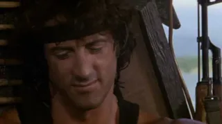 🩸 2214c377 Rambo soldier, machine gun, movie, action, stallone telegram sticker