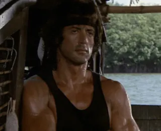 🩸 8408d560 Rambo action, movie, soldier, war, military telegram sticker
