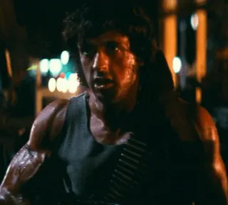 🩸 eff93d16 Rambo movie, action, soldier, gun, combat, weapon, stallone telegram sticker