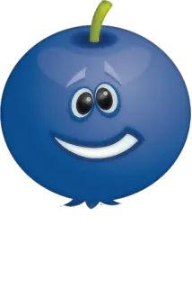 😄 a26cdde2 블루베리, 과일, 만화, 미소, 행복한, 귀여운 whatsapp sticker