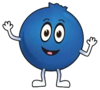 😦 fe674f0f 블루베리, 만화, 과일, 귀여운, 마스코트, 음식 whatsapp sticker