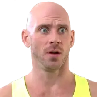 😰 a419040f Johnny Sins star de films X, acteur, chauve, mème, choqué whatsapp sticker