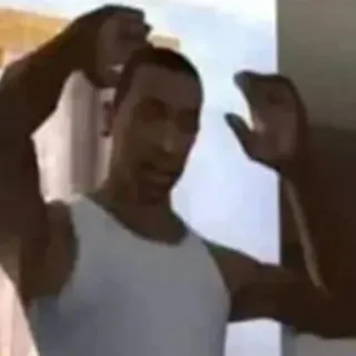 😨 9558da12 CJ Grand Theft Auto CJ, Grand Theft Auto, Игры, Персонаж, Видеоигра telegram sticker