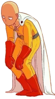 😶 561c6787 Saitama One-Punch Man saitama, one-punch man, anime, pahlawan, botak, superhero, manga whatsapp sticker