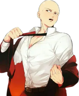 😮 d4ed3c11 Saitama One Punch Man one punch man, saitama, anime, manga, pahlawan, karakter whatsapp sticker