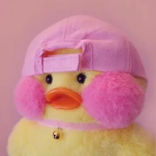 😐 78fbd92c vịt, thú nhồi bông, hồng, dễ thương, động vật, mũ, đồ chơi telegram sticker