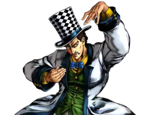 👊 7dc0494f Speedwagon JoJo's Bizarre Adventure anime, manga, character, Speedwagon, JoJo's Bizarre Adventure, top hat whatsapp sticker