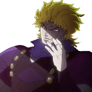 🙂 68b2733e Dio Brando JoJo's Bizarre Adventure anime, manga, Dio, JoJo, villain, character telegram sticker