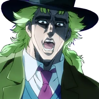 😩 c04c4f02 Robert E. O. Speedwagon JoJo's Bizarre Adventure anime, jojo, speedwagon, funny, surprised, manga telegram sticker