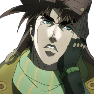 ☹ c2afc9f4 Joseph Joestar JoJo's Bizarre Adventure anime, manga, Joseph Joestar, JoJo's Bizarre Adventure, character, sweat, concerned telegram sticker