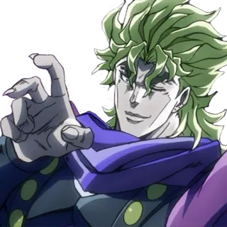 😉 dfe2db24 Dio Brando JoJo's Bizarre Adventure anime, jojo, dio brando, villain, menacing, pose telegram sticker