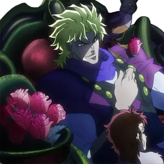 🌹 eb4235dd Dio Brando JoJo's Bizarre Adventure anime, manga, Dio, JoJo, villain, roses telegram sticker