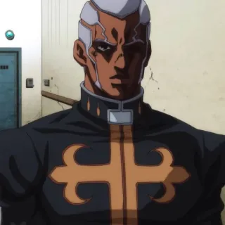 🌊 360bee06 Enrico Pucci JoJo's Bizarre Adventure 엔리코 푸치, 죠죠의 기묘한 모험, 애니메이션, 신부, 악당 telegram sticker