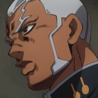 🌊 4d3b6dd2 Enrico Pucci JoJo's Bizarre Adventure 애니메이션, 죠죠, 엔리코 푸치, 푸치, 죠죠의 기묘한 모험, 캐릭터, 악당 telegram sticker